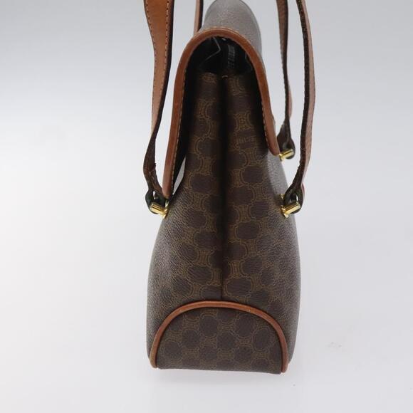 CELINE Macadam Canvas Hand Bag Pvc Leather Brown - Picture 5 of 13